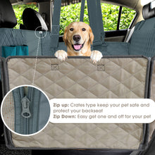 Load image into Gallery viewer, Dog Car Rear Back Seat Cover- Waterproof Pet Carrier-  Mat Hammock Cushion Protector With Zipper And Pockets
