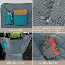 Load image into Gallery viewer, Dog Car Rear Back Seat Cover- Waterproof Pet Carrier-  Mat Hammock Cushion Protector With Zipper And Pockets
